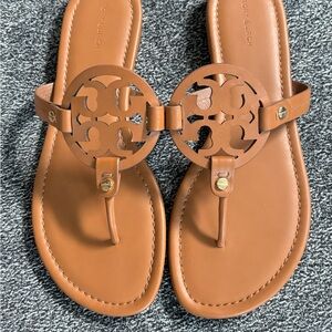 Tory Burch Tan Logo Sandals